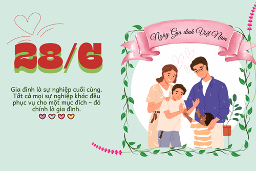 Chào mừng 23 năm ngày Gia đình Việt Nam (28/6/2001 - 28/6/2024)
