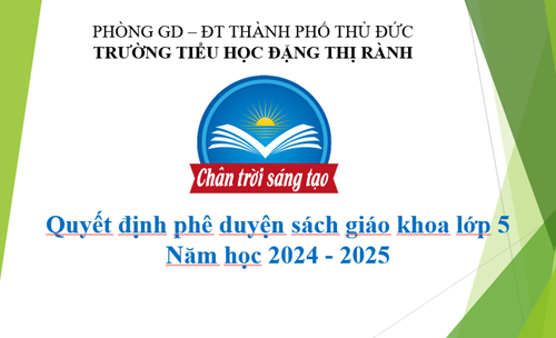 Quyết định phê duyệt sách giáo khoa lớp 5 năm học 2024 - 2025