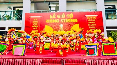 Hướng về cội nguồn trường tiểu học hồ văn huê long trọng tổ chức lễ giỗ quốc tổ hùng vương