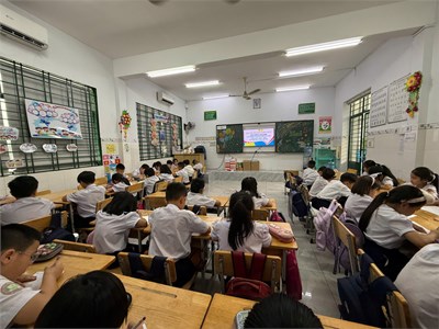 Liên đội trường tiểu học hồ văn huê tưng bừng tổ chức hội thi “tìm hiểu kiến thức về con sông sài gòn 