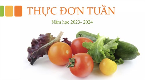 Thực đơn tuần từ 01/04- 05/04/2024