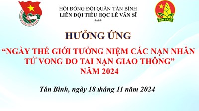 Hưởng ứng  Ngày thế giới tưởng niệm các nạn nhân tử vong do tai nạn giao thông  năm 2024 và trao tặng mũ bảo hiểm cho học sinh lớp 1