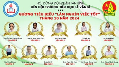  Làm nghìn việc tốt  của tháng 10