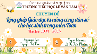 Chuyên đề lồng ghép giáo dục kĩ năng công dân số cho học sinh lớp 4 trong môn Toán - Năm học 2024-2025