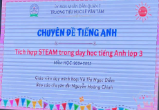 Chuyên đề:  Tích hợp STEAM trong dạy học Tiếng Anh lớp 3 