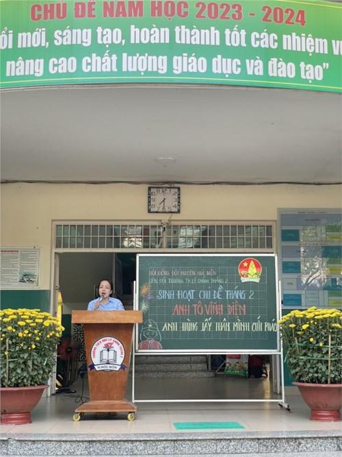 Sinh Hoạt Tháng 2 Chủ Đề :  Tô Vĩnh Diện - Anh Hùng Lấy Thân Mình Cứu Pháo