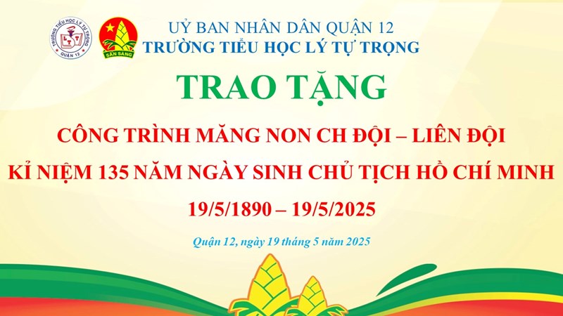 Trao tặng công trình măng non chi đội - liên đội