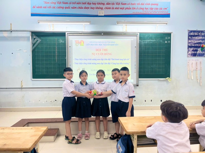 Hội thu  Nụ cười hồng 2  - Thực hiện công trình măng non cấp Liên đội