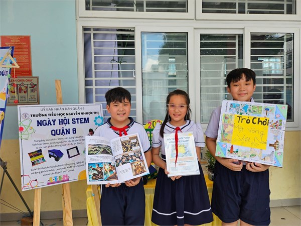 Học sinh trường tiểu học nguyễn nhược thị tham gia ngày hội stem cấp tiểu học quận 8
