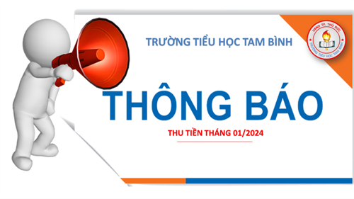 Thông báo thu tiền tháng 01/2024