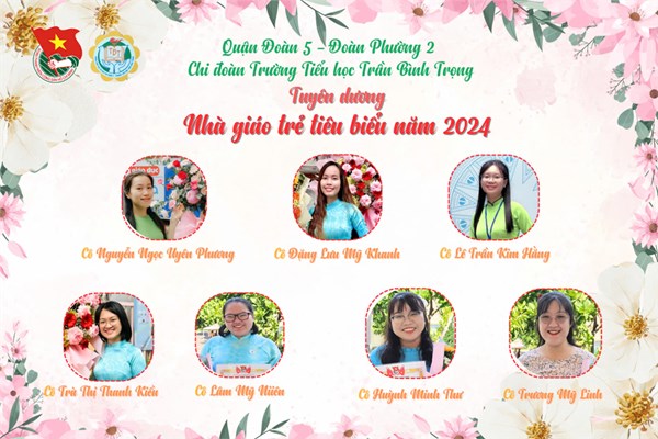 Chúc mừng 07 đoàn viên trẻ đạt giải Nhà giáo trẻ tiêu biểu Quận 5 năm 2024