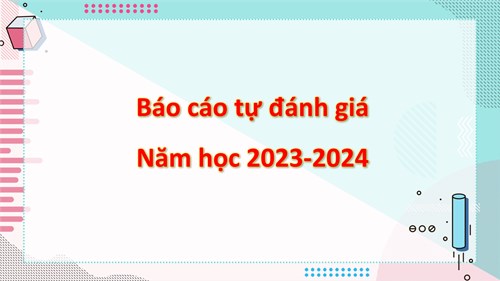 Báo cáo tự đánh giá Năm học 2023-2024