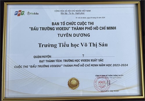 Vinh danh tại đấu trường VIOEDU