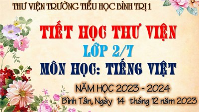 Tiết học Thư viện Trường Tiểu học Bình Trị 1
