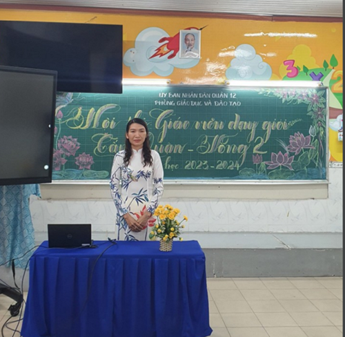 Cô Nguyễn Thị Linh Đà tham gia Hội thi GVG cấp Quận vòng 2 - NH: 2023-2024