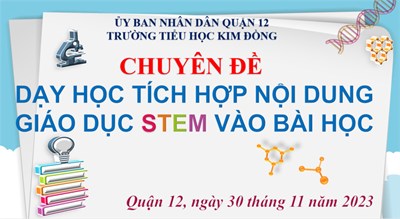 Chuyên đề dạy học tích hợp nội dung giáo dục STEM vào bài học
