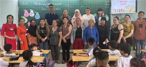 Lớp 1/5, trường Tiểu học Nguyễn Trực tổ chức lớp học mở.
