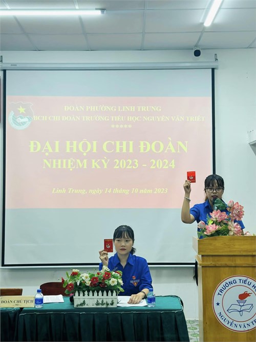 Đại hội chi đoàn trường tiểu học nguyễn văn triết, nhiệm kỳ: 2023- 2024