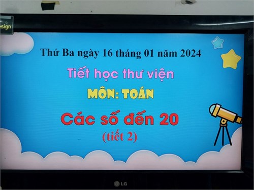 Tiết học thư viện , môn Toán lớp 1/1