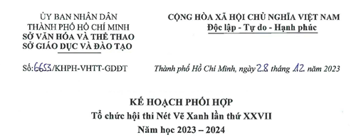Hội thi Nét vẽ xanh - Lần thứ XXVII - Năm 2024