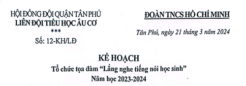 Kế hoạch tổ chức tọa đàm Lắng nghe tiếng nói học sinh