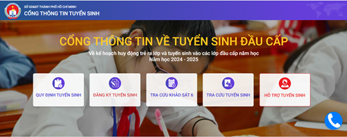Hướng dẫn Phụ huynh học sinh đăng ký trực tuyến tuyển sinh đầu cấp Năm học 2024-2025.