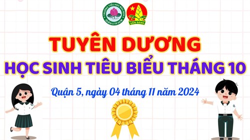 Tuyên dương học sinh tiêu biểu trong Tháng 10/2024