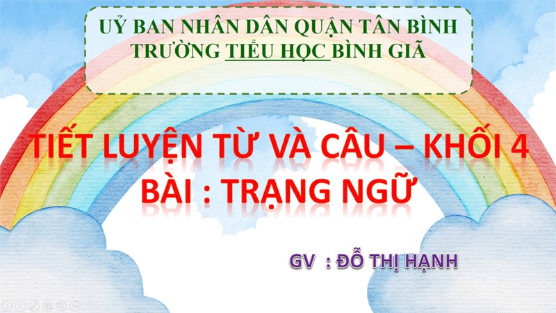 Hình ảnh báo cáo chuyên đề Dạy kiến thức Tiếng Việt cho học sinh lớp 4 theo hướng phát triển năng lực năm học 2024 - 2025