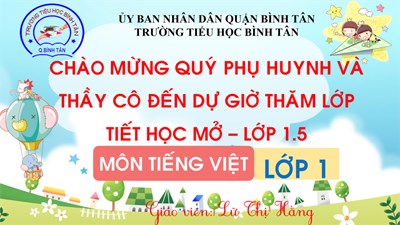 Đến với tiết học mở lớp 1/5