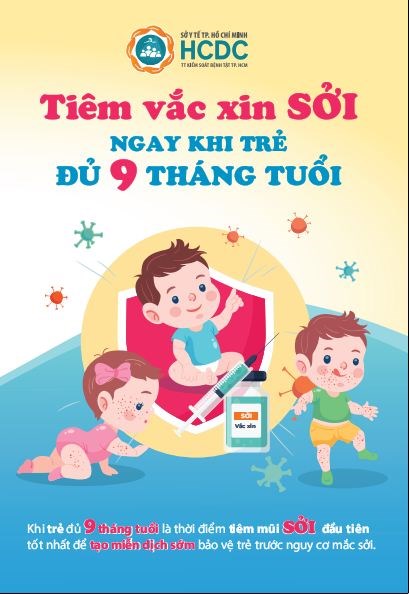 Tiêm vaccin Sởi ngay khi trẻ dủ 9 tháng tuổi