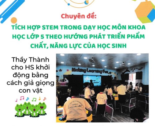 Chuyên đề -   tích hợp stem trong dạy học môn khoa học lớp 5 theo hướng phát triển năng lực, phẩm chất của học sinh  nh 2023-2024