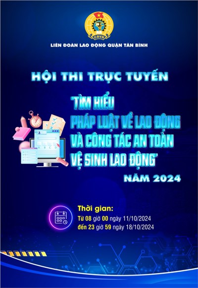 Hội thi trực tuyến tìm hiểu pháp luật về lao động và công tác an toàn vệ sinh lao động  năm 2024.