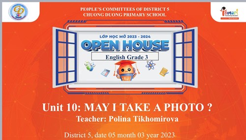 Sáng ngày 5/3/2024, Trường Chương Dương tổ chức   OPEN HOUSE  với sự tham gia của học sinh và Phụ huynh lớp 3/1.
