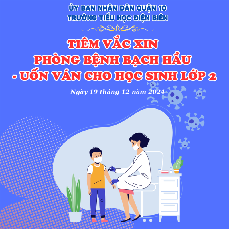 Tiêm vắc xin phòng chống bệnh bạch hầu - uốn ván cho học sinh lớp 2