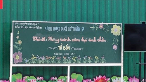 Hoạt động trải nghiệm - sinh hoạt dưới cờ - tuần 7