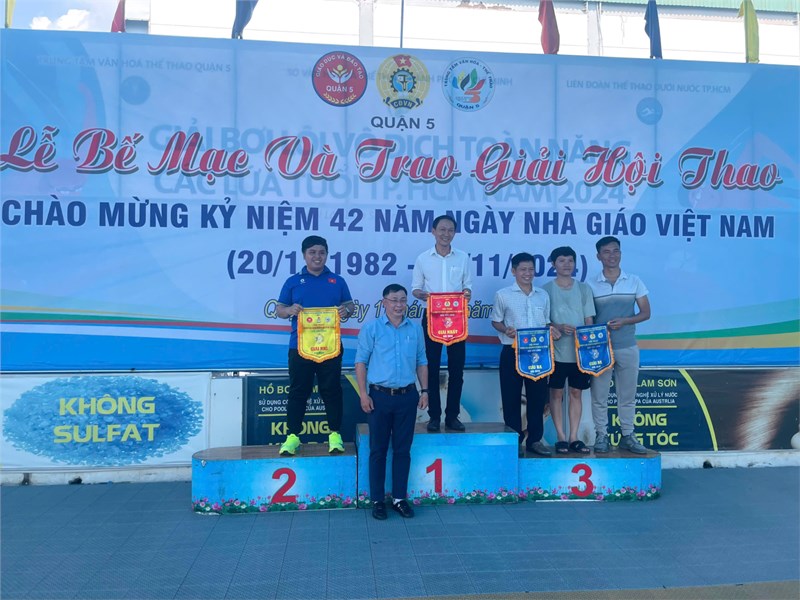 Giải nhất Cầu Lông (đôi nam) - Giải ba Bắn súng (đôi nữ) Hội thao Chào mừng 42 năm ngày Nhà Giáo Việt Nam