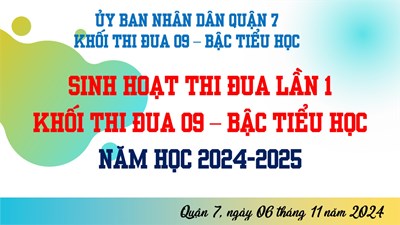Sinh hoạt thi đua lần 1 - khối thi đua 09
