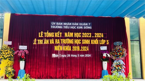 Lễ tri ân và ra trường học sinh khối lớp 5 niên khóa 2019-2024