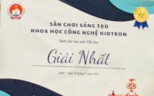 Sân chơi sáng tạo khoa học công nghệ Kidtron năm 2024 - STEM Robot Challenge F1 in Primary School