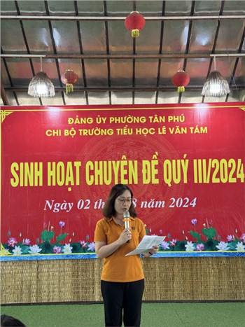 Chi bộ Trường Tiểu học Lê Văn Tám tổ chức sinh hoạt chuyên đề “ Thực hiện Chương trình Giáo dục Phổ thông 2018 lớp 5” năm học 2024- 2025