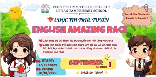 Cuộc thi trực tuyến  English Amazing Race - Cuộc đua kì thú tiếng Anh 