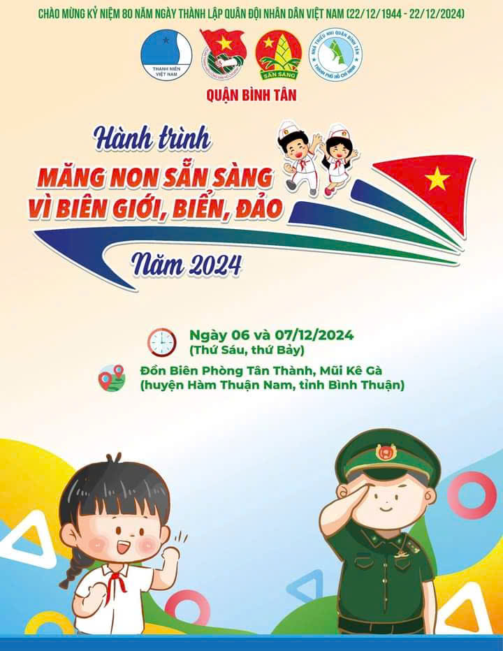 Một số hình ảnh các bạn đội viên Trường Tiểu học Lương Thế Vinh tham gia  Hành trình măng non sẳn sàng vì biên giới, biển, đảo năm 2024 