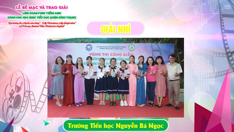 Chúc mừng cô Lê Thúy Hường - cô Lê Thị Thu Sương - cô Nguyễn Thị Ngọc Diễm - cô Nguyễn Thị Ngọc Giàu và tập thể Tổ Anh Văn đạt Giải Nhì Liên hoan phim tiếng Anh cấp quận năm học 2023-2024.