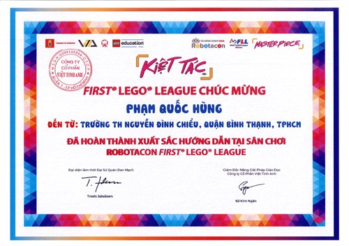 Thành tích Hội thi lắp ráp robot LEGO