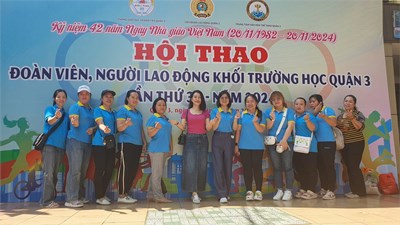 Trường TH Nguyễn Sơn Hà đã tham gia Hội Thao Đoàn viên, người lao động khối trường học quận 3 _ năm học 2024.