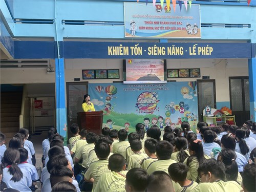 Trườngtiểu học nguyễn thi phát động chủ đề “ tiếp lửa điện biên – thiếu  nhi sẵn sàng”                                     năm học 2023 – 2024