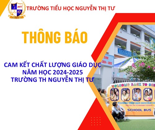 Thông báo cam kết chất lượng giáo dục của trường tiểu học, năm học 2024-2025 - Biểu mẫu 05