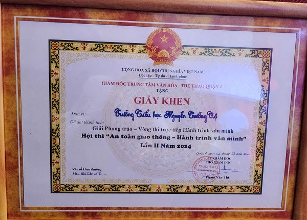 Hội thi “An toàn giao thông – Hành trình văn minh” Quận 4, lần 2 năm 2024.