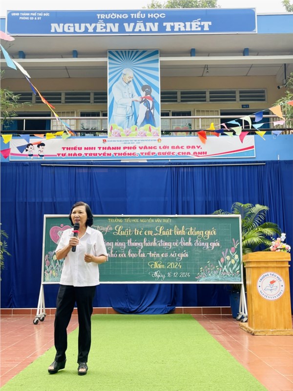Tuyên truyền về luật trẻ em, luật bình đẳng giới, hưởng ứng Tháng hành động về bình đẳng giới, ứng phó với bạo lực trên cơ sở giới năm 2024