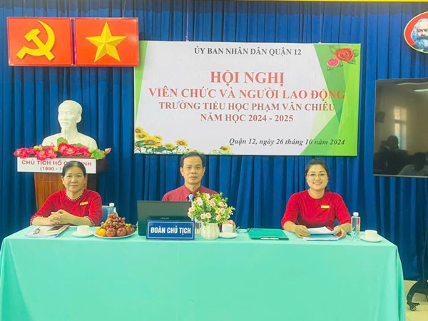 Hội nghị viên chức và người lao động trường Tiểu học Phạm Văn Chiêu Năm học 2024 - 2025